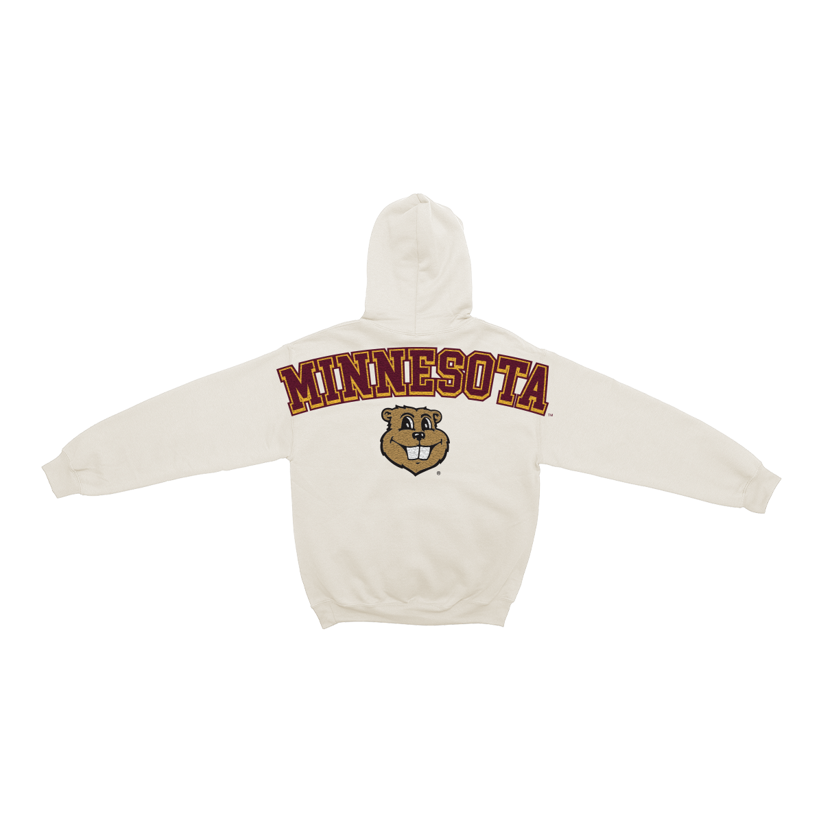 Minnesota Golden Gophers Bone Chenille Pullover Hoodie