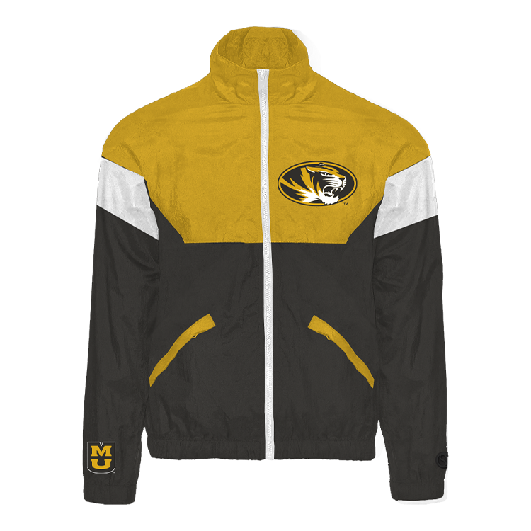 Black; gold Mizzou Tigers Track Jacket - Official NCAA Licensed Collegiate Apparel