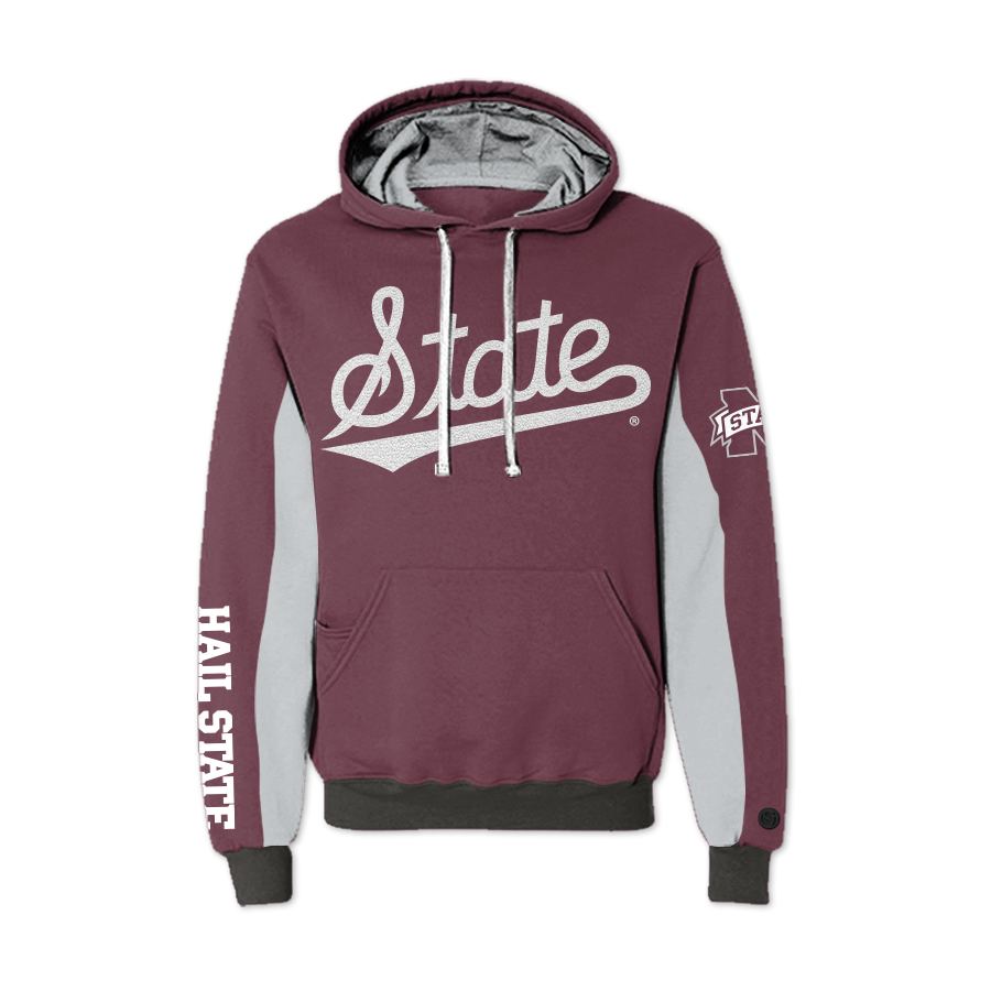 Mississippi State Bulldogs AOP Chenille Pullover Hoodie