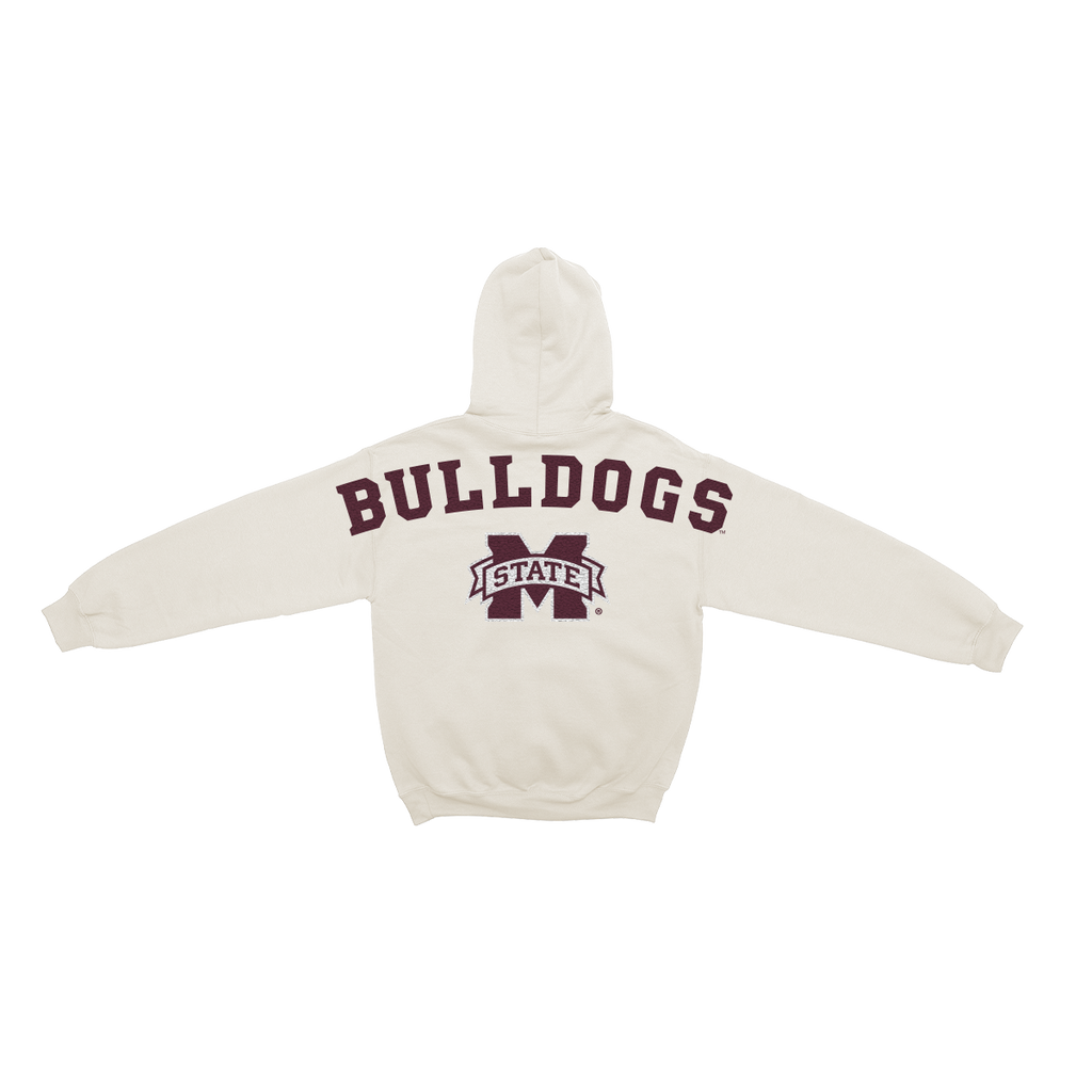 Mississippi State Bulldogs Bone Chenille Pullover Hoodie