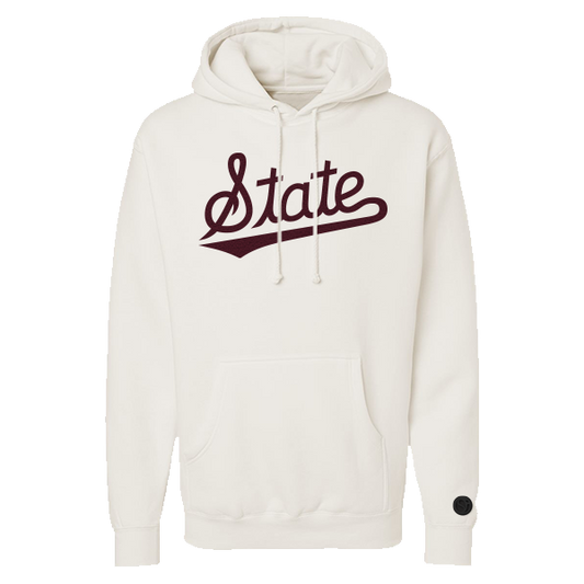 Mississippi State Bulldogs Bone Chenille Pullover Hoodie