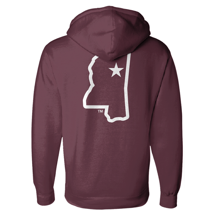 Sudadera con capucha desteñida de los Mississippi State Bulldogs