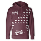 Sudadera con capucha desteñida de los Mississippi State Bulldogs
