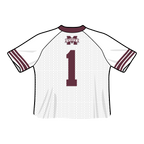 Camiseta de fútbol recortada de los Mississippi State Bulldogs
