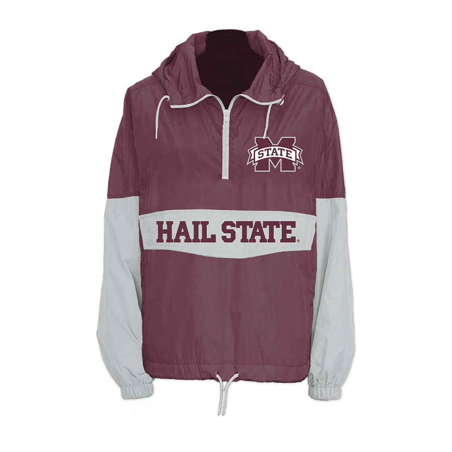 Chaqueta cortavientos retro de los Mississippi State Bulldogs