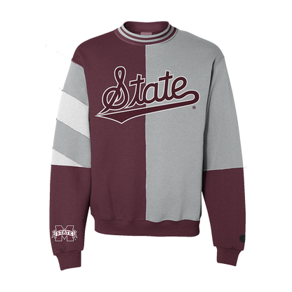 Sudadera con cuello redondo dividido de los Mississippi State Bulldogs