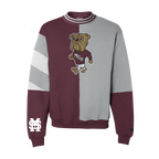 Maroon; gray Mississippi State Bulldogs Crewneck - Official NCAA Licensed Collegiate Apparel