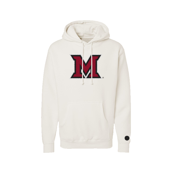 Miami University Redhawks Bone Chenille Pullover Hoodie
