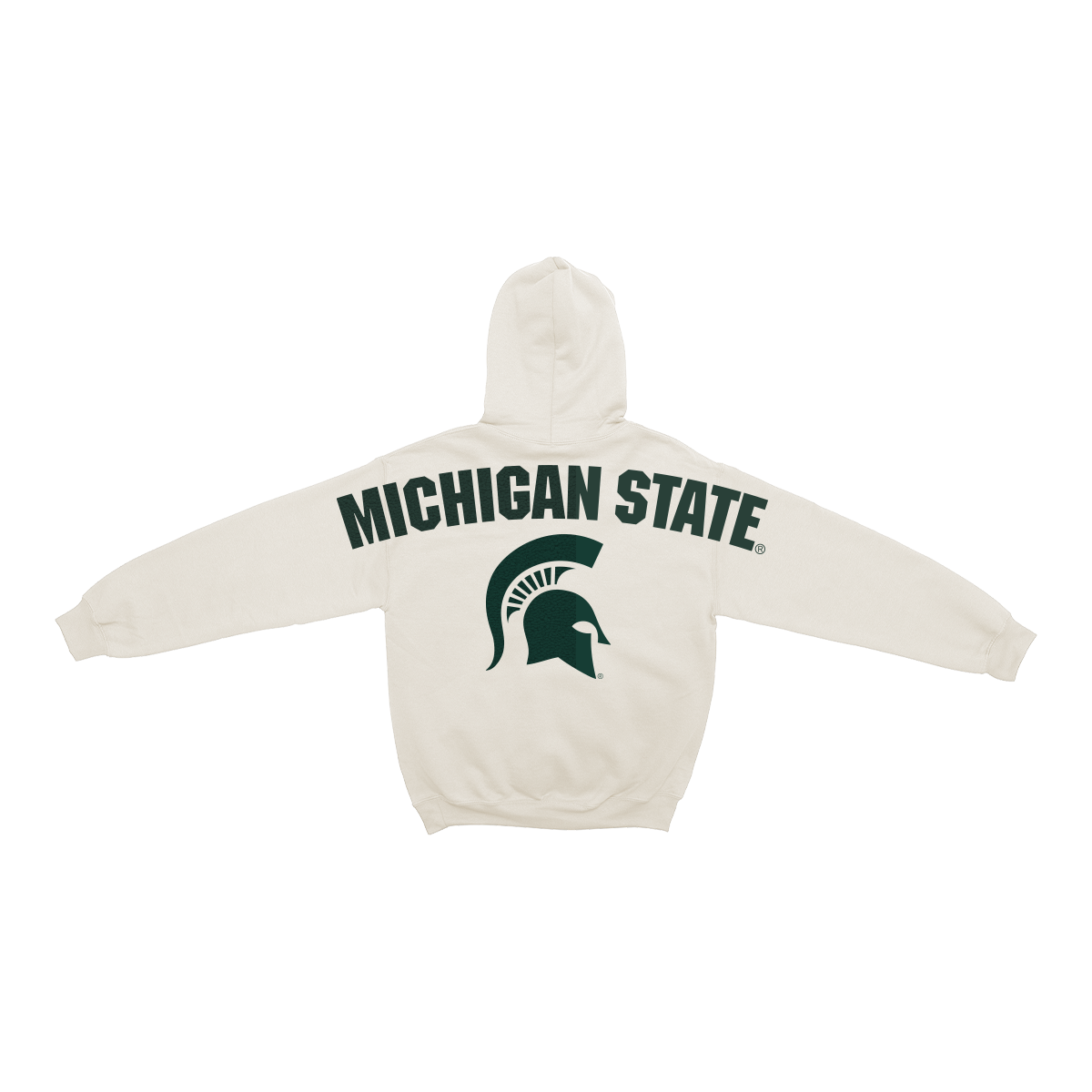 Michigan State Spartans Bone Chenille Pullover Hoodie