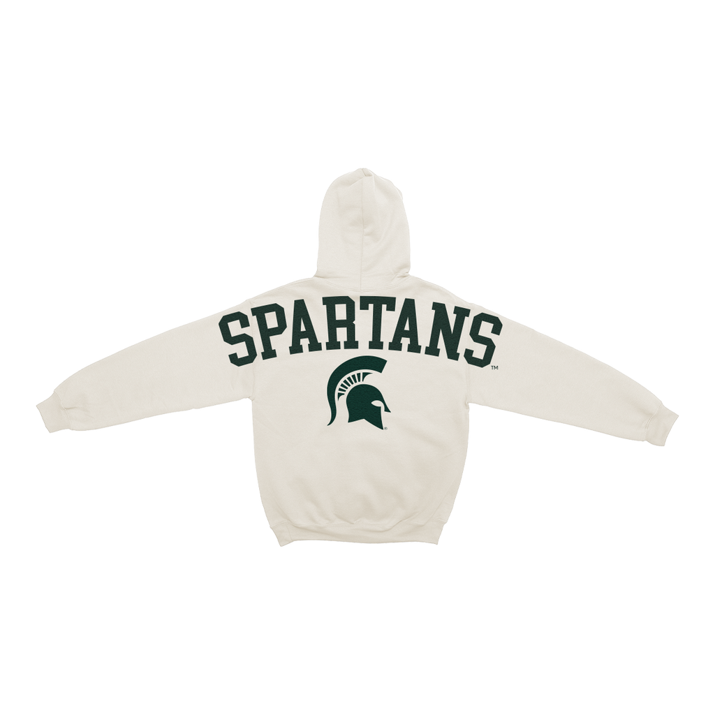 Michigan State Spartans Bone Chenille Pullover Hoodie