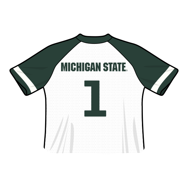 Camiseta de fútbol recortada de los Spartans de Michigan State
