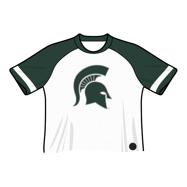 Camiseta de fútbol recortada de los Spartans de Michigan State