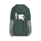 Chaqueta cortavientos retro de los Spartans de Michigan State