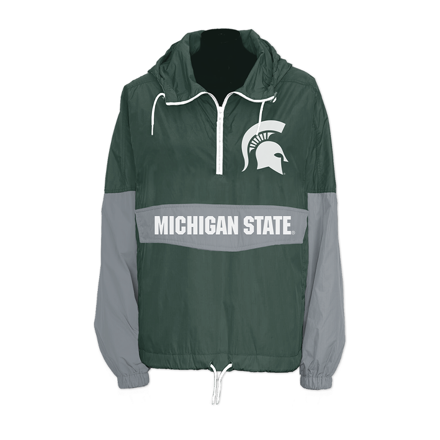 Green Michigan State Spartans Windbreaker - Official NCAA Licensed Collegiate Apparel