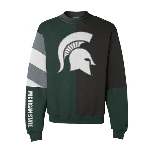 Camiseta de cuello redondo dividida de los Spartans de Michigan State