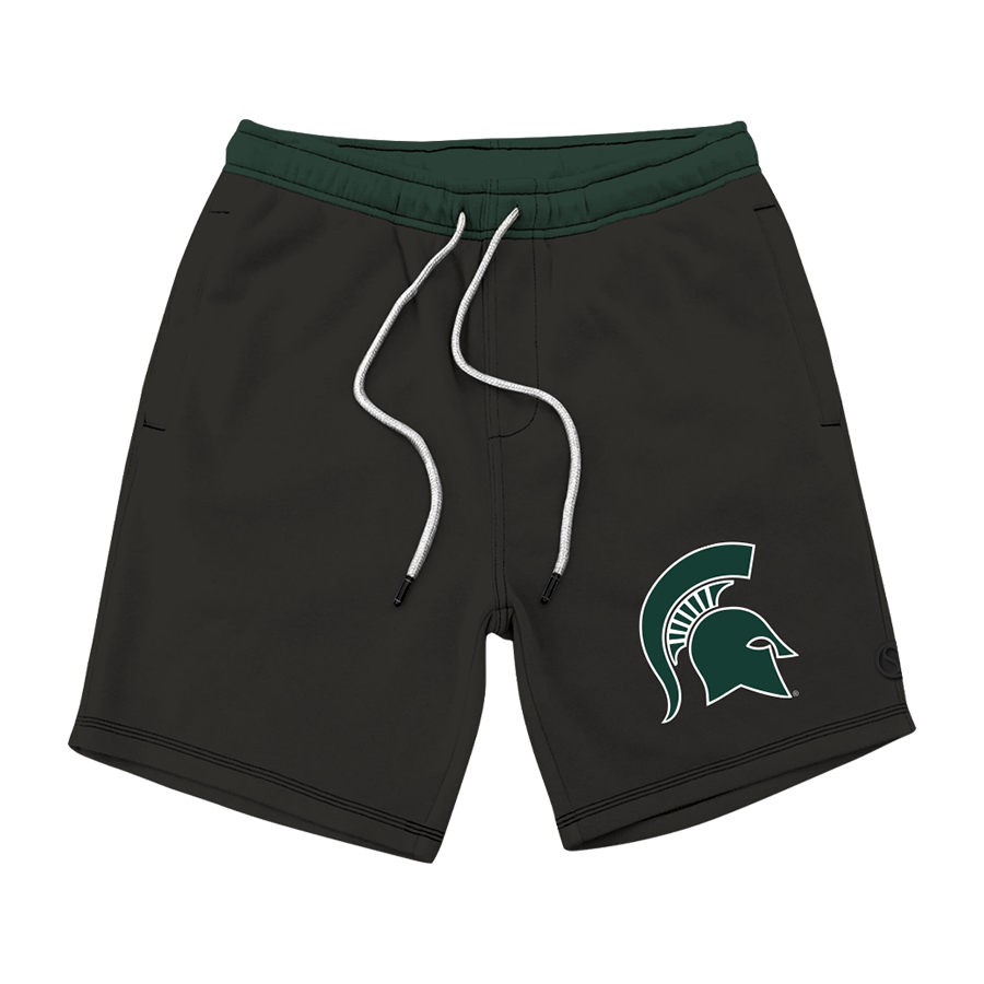 Black Michigan State Spartans Sweatshorts - Official NCAA Licensed Collegiate Apparel