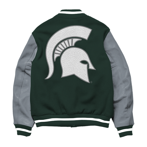 Chaqueta universitaria de los Spartans del estado de Michigan