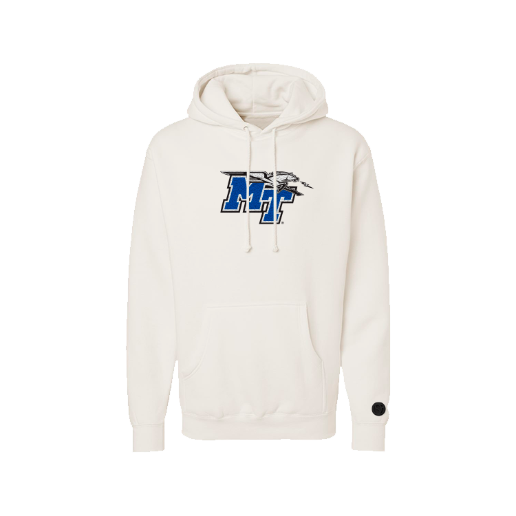 MTSU Blue Raiders Bone Chenille Pullover Hoodie