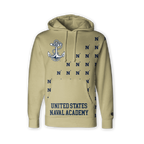 Beige; navy Navy Midshipmen Hoodie - Official NCAA Licensed Collegiate Apparel