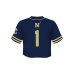 Navy Midshipmen Fashion Cropped Baseball Jersey