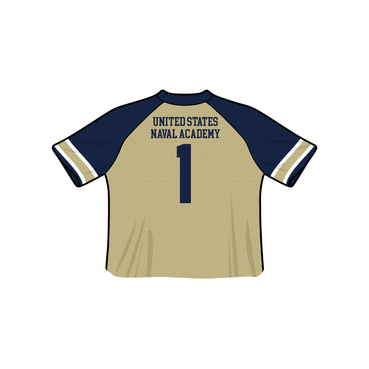 Camiseta de fútbol corta de moda de los Navy Midshipmen