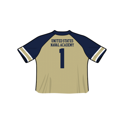 Camiseta de fútbol corta de moda de los Navy Midshipmen