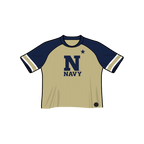Camiseta de fútbol corta de moda de los Navy Midshipmen