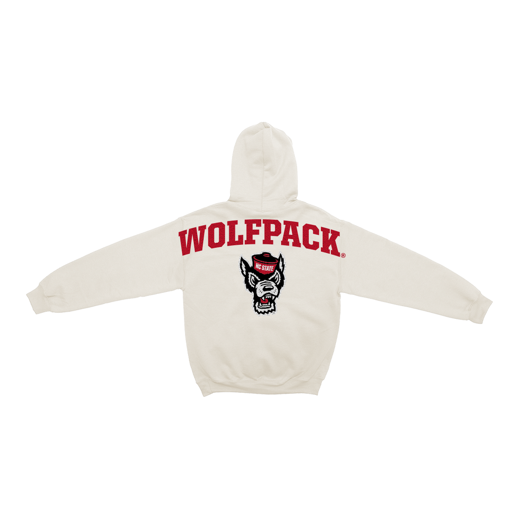 North Carolina State Wolfpack Bone Chenille Pullover Hoodie