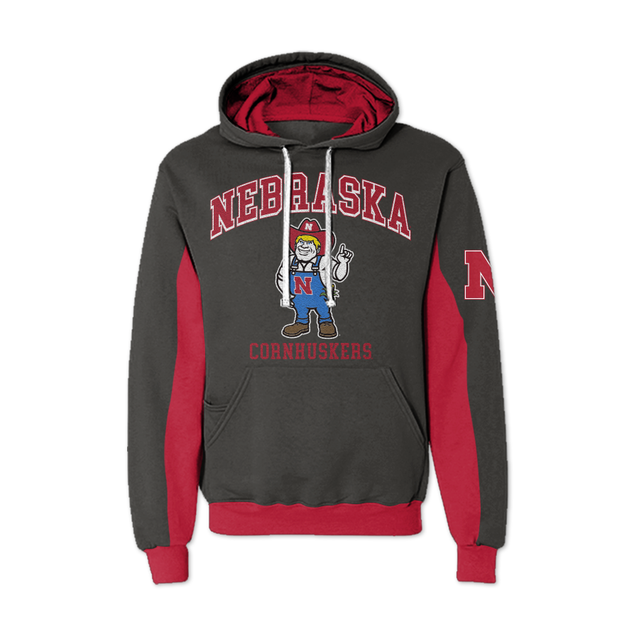 Nebraska Cornhuskers AOP Chenille Pullover Hoodie.