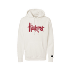 Nebraska Cornhuskers Bone Chenille Pullover Hoodie.