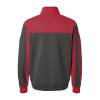 Nebraska Cornhuskers Color Block Quarter Zip Sweatshirt.