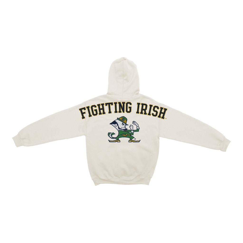 Notre Dame Fighting Irish Bone Chenille Pullover Hoodie