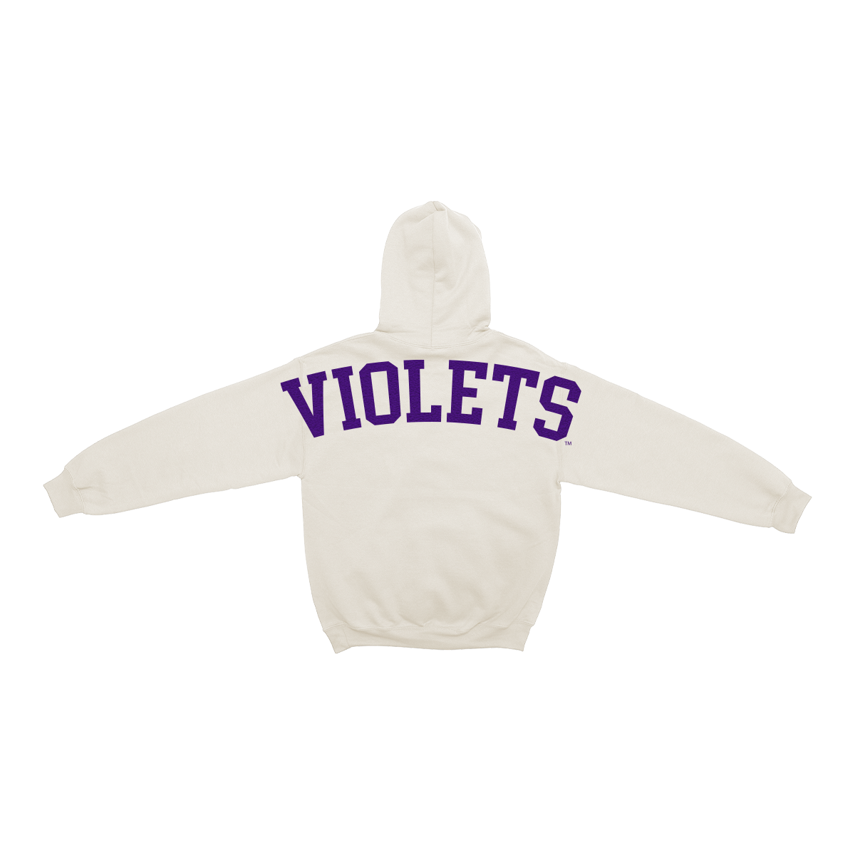 New York University Violets Bone Chenille Pullover Hoodie
