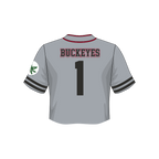 Ohio State Buckeyes Fashion Cropped Baseball Jersey