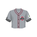 Ohio State Buckeyes Fashion Cropped Baseball Jersey