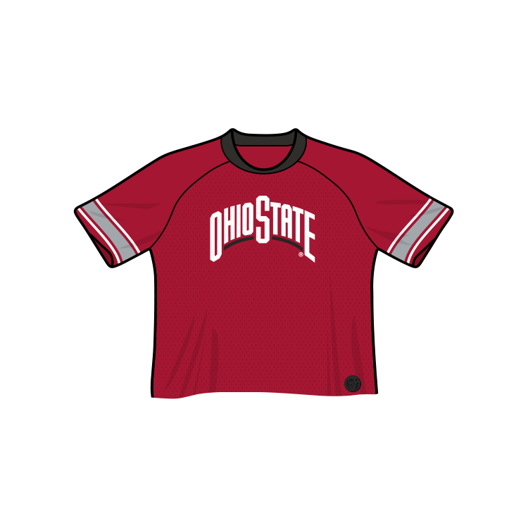 Ohio State Buckeyes Fashion Cropped Football Jersey