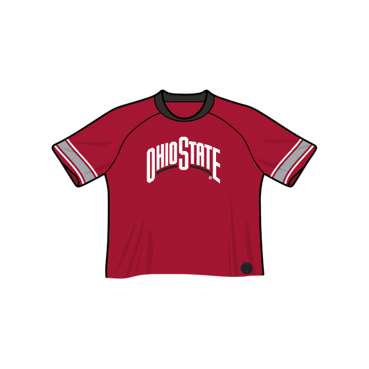 Ohio State Buckeyes Fashion Cropped Football Jersey