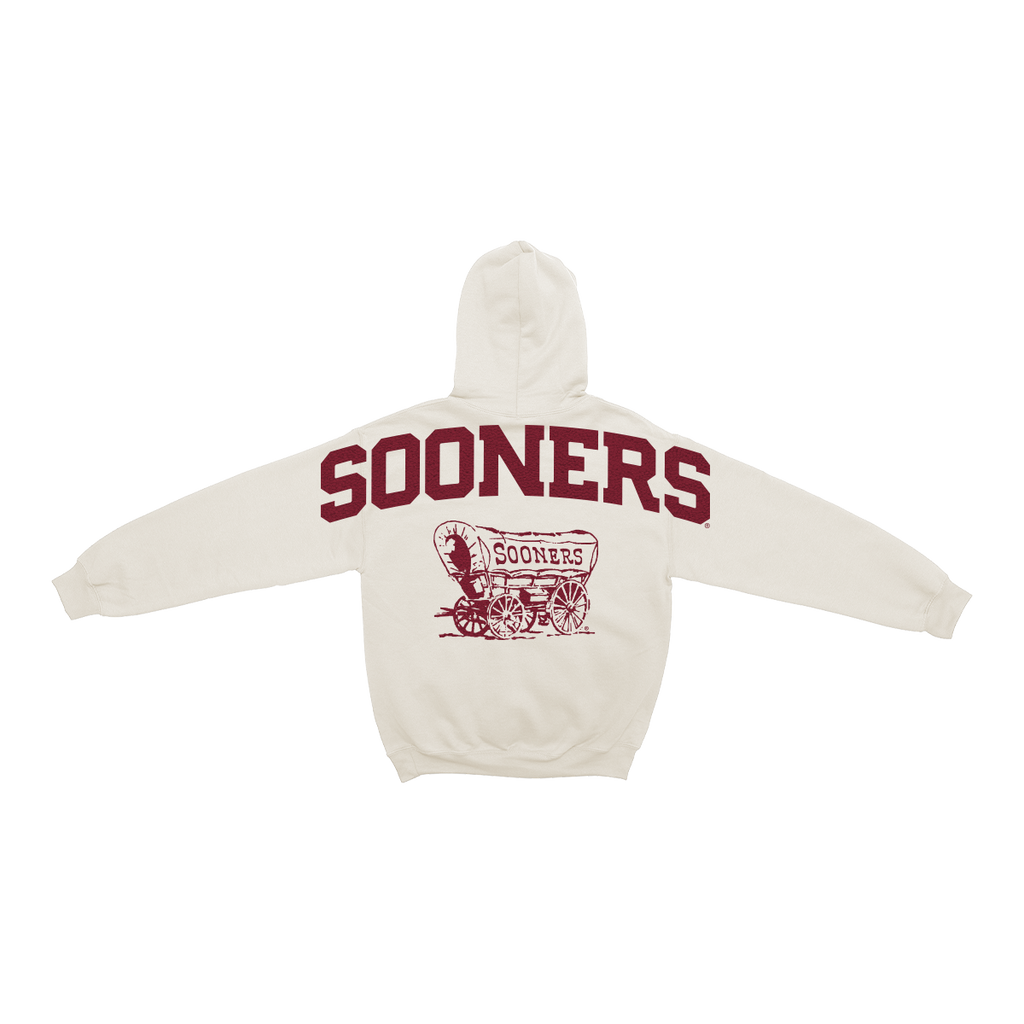 Oklahoma Sooners Bone Chenille Pullover Hoodie