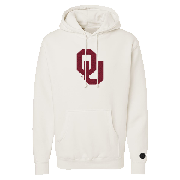 Oklahoma Sooners Bone Chenille Pullover Hoodie