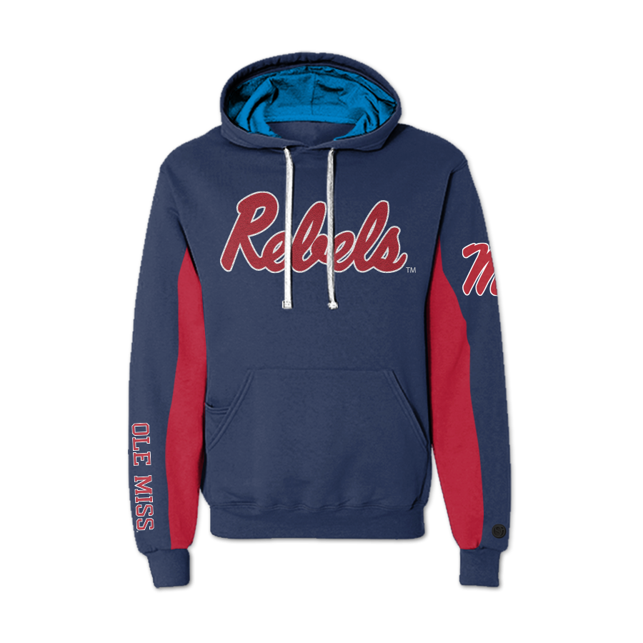 Ole Miss Rebels AOP Chenille Pullover Hoodie