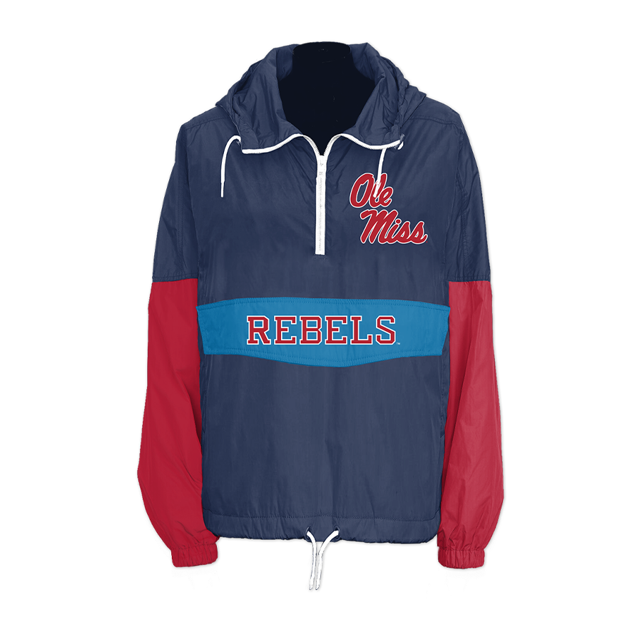 Ole Miss Rebels Retro Pullover Windbreaker