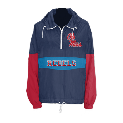 Ole Miss Rebels Retro Pullover Windbreaker