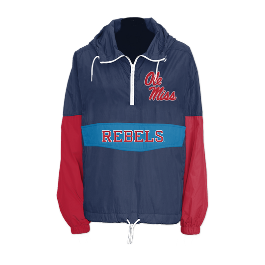 Ole Miss Rebels Retro Pullover Windbreaker
