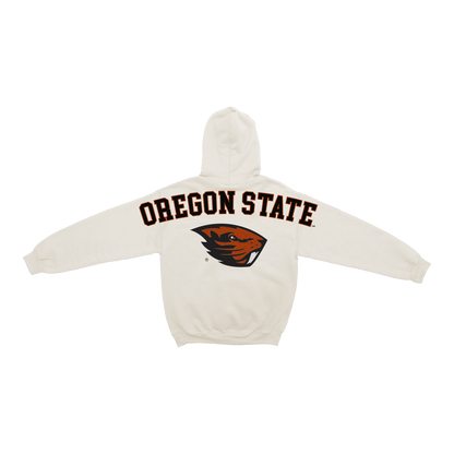 Oregon State Beavers Bone Chenille Pullover Hoodie