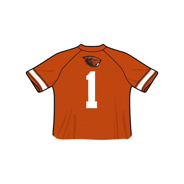 Camiseta de fútbol recortada de los Oregon State Beavers