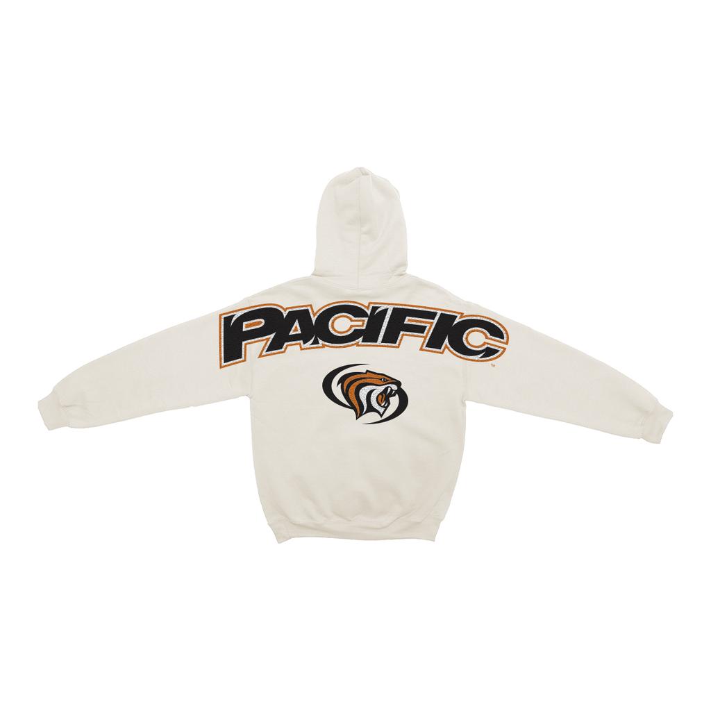 Pacific Tigers Bone Chenille Pullover Hoodie