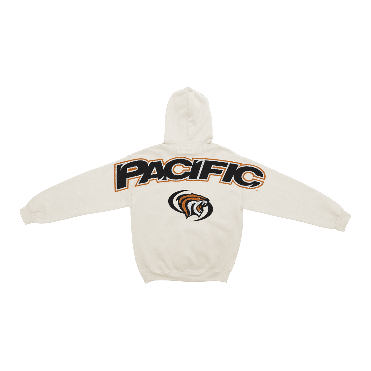 Pacific Tigers Bone Chenille Pullover Hoodie