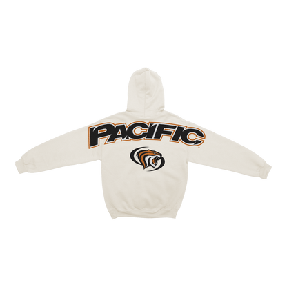 Pacific Tigers Bone Chenille Pullover Hoodie