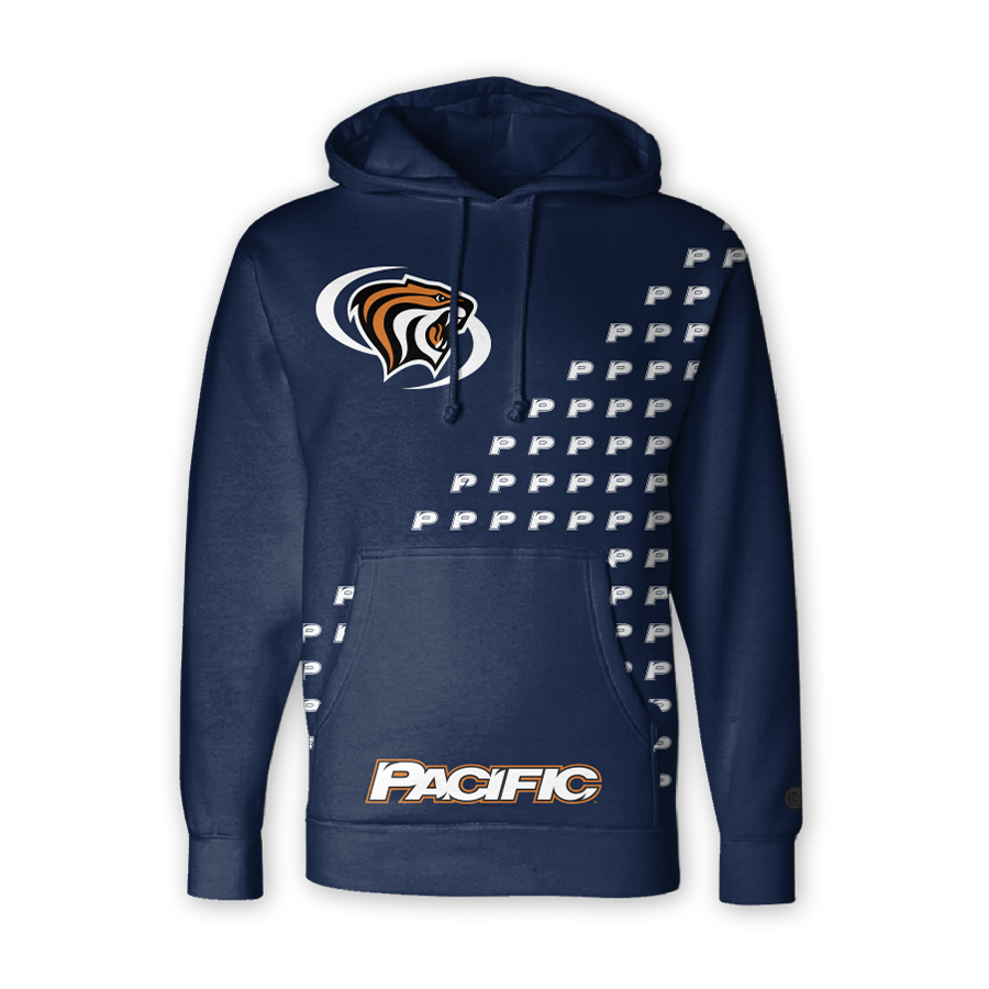 Navy Pacific Tigers Hoodie - Official NCAA Licensed Collegiate Apparel