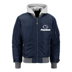 Navy; white Penn State Nittany Lions Hooded Jacket - Official NCAA Licensed Collegiate Apparel